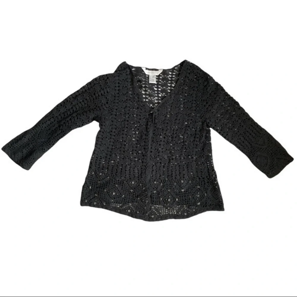 Napa Valley size large cardigan woven knit with beads